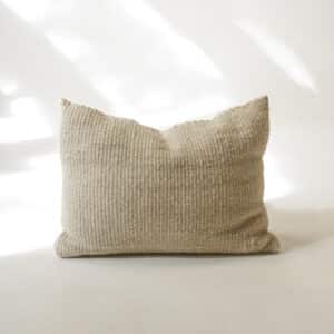 Plain cream alpaca cushion